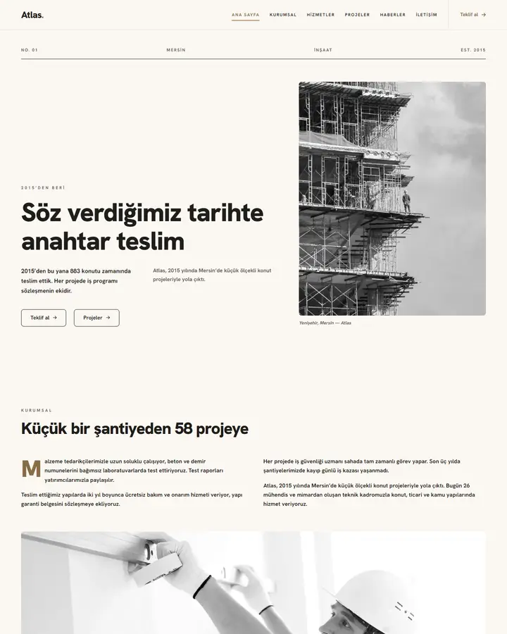 Tema 01 – Minimal tasarım önizlemesi