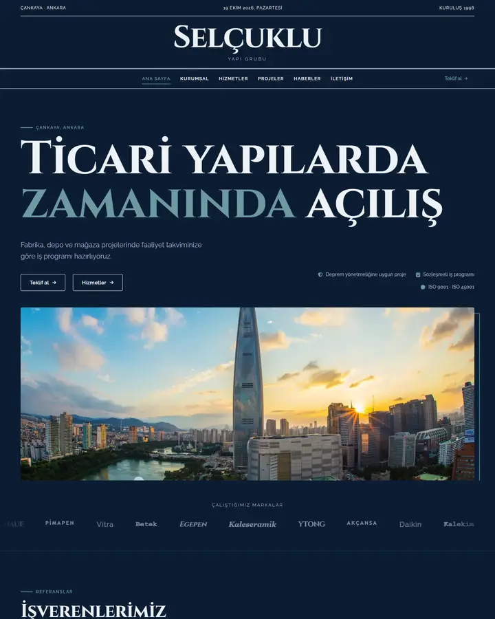Tema 11 – Klasik Kurumsal tasarım önizlemesi