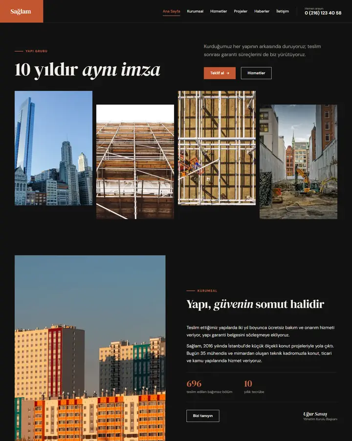 Tema 24 – Editoryal Dergi tasarım önizlemesi