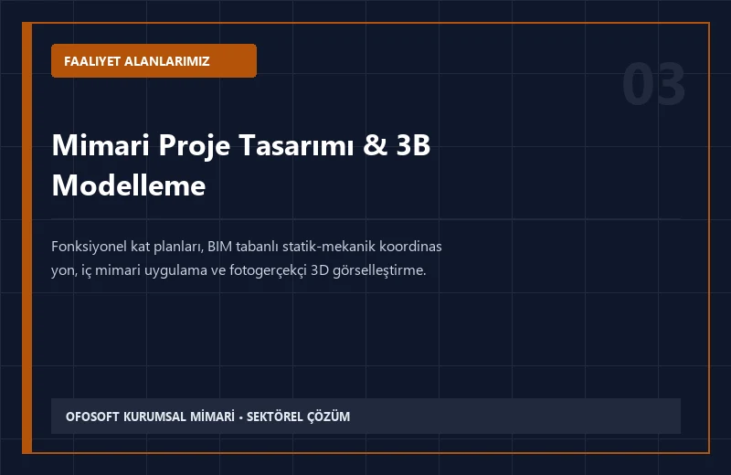 Mimari Proje Tasarımı & 3B Modelleme